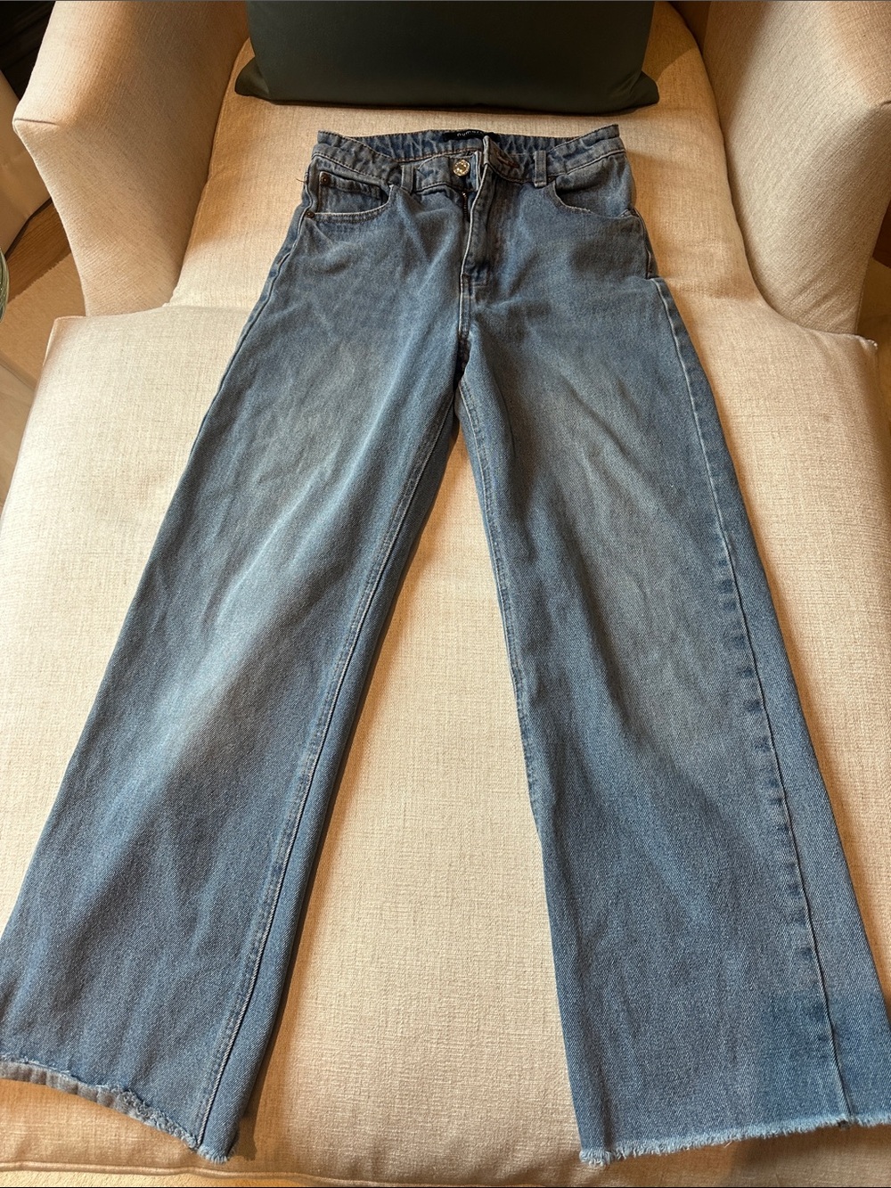 Numero Women's Wide-Leg Jeans in Washed Blue